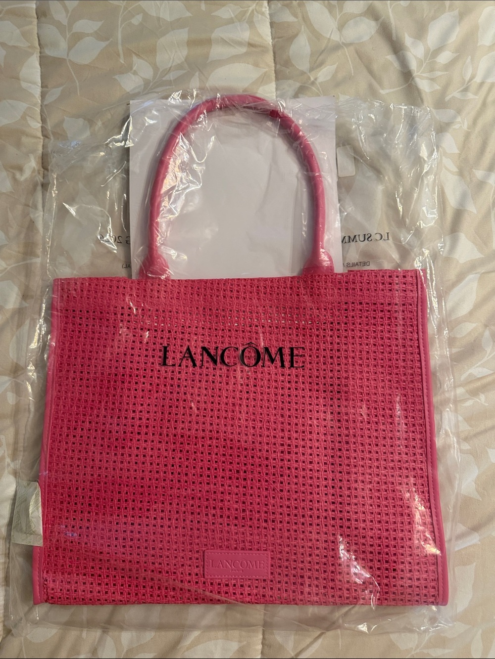 Lancome Woven Tote Bag